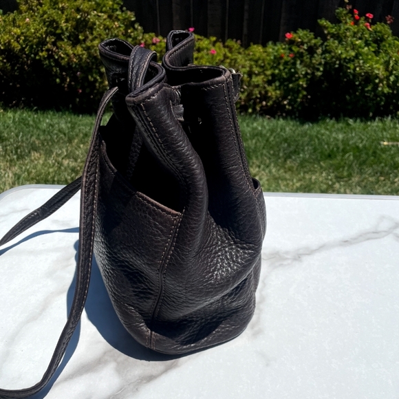 Vintage Coach Sonoma Drawstring Pebbeled Leather Bag in Black. #4923 - Picture 5 of 11